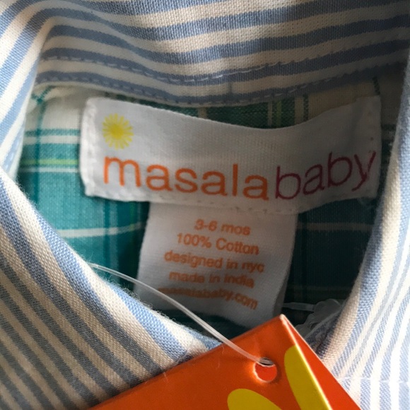 NWT Masala baby button down size 3-6 months - Picture 2 of 4